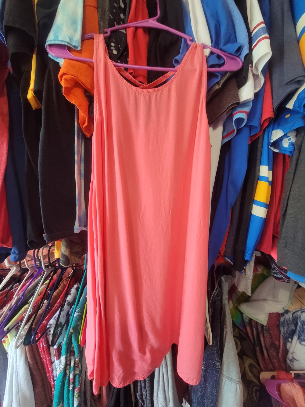 GAP Coral Pink Sleeveless Tank Dress